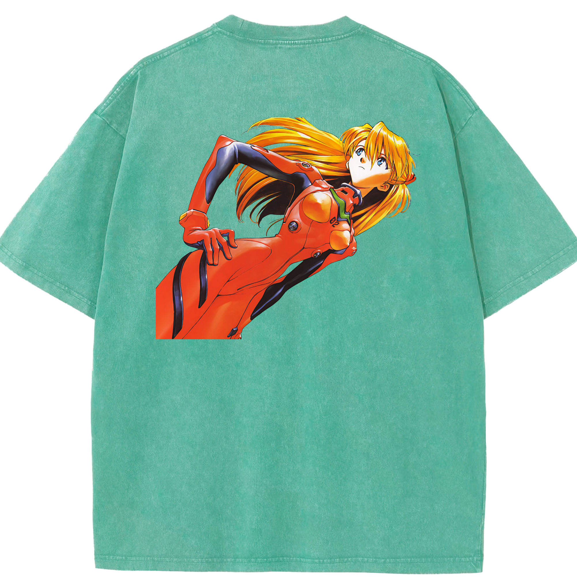 （画像用） EVA 新世紀エヴァンゲリオン 綿100% ヴィンテージ風 半袖Tシャツ（背面プリント）